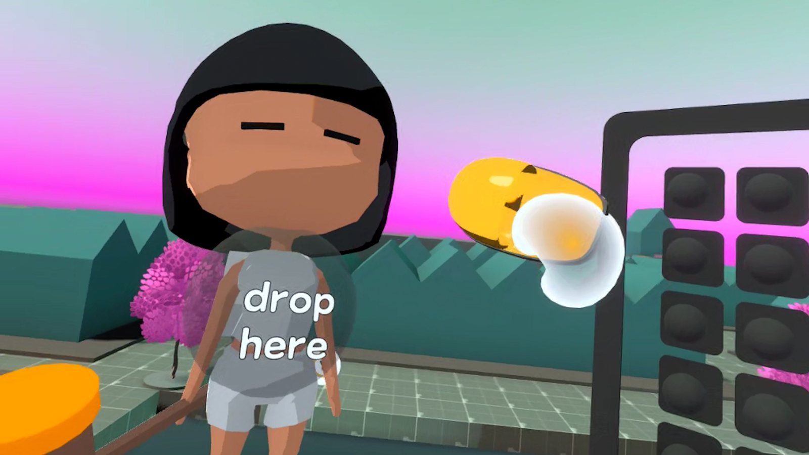 Choi fighting a mushroom enemy in third person